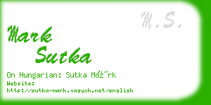 mark sutka business card